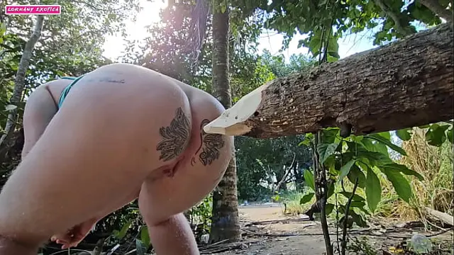 When I pee in the woods I seriously think about sticking this log of wood up my ass because it was itching