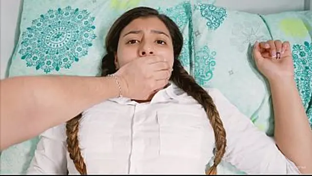 Shh&comma; shh&comma; don't scream&excl; - Stepbrother fucks his stepsister when they're alone at home&period;