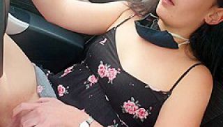 Chubby Slut Playing With Her Big Fat Pussy While Driving
