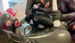 Touchedfetish Amateur Fetish Married Couple In Shiny Latex Rubber Catsuit - Loud Moaning Due Magic W