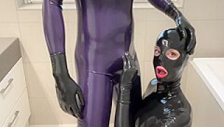 Mrs Touchedfetish And Mr Touchedfetish - Touchedfetish Real Married Couple First Time In Shiny Latex