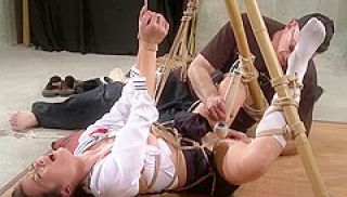 Whilst Bound This Submissive Japanese Beauty Is Taken To Sweaty Orgasm Through Caning And Toys