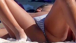Cameltoe Beach Voyeur. Spying On Topless Women At Nu