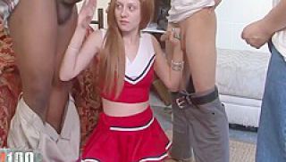 Redhead Teen In Uniform In Interracial Gang Bang 21 Min
