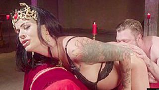 Pregnant divine domina with Hitachi on clit rimmed n licked