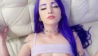 This Blue-haired Babe Is Very Horny - Val Steele