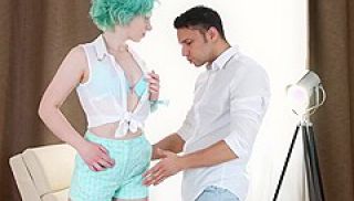 Blue-haired Teeny Anal Debut