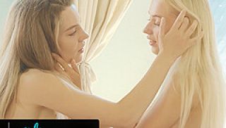 GIRLSWAY - Shy But Curious Straight College Roommates Caress Each Other! SENSUAL FOREPLAY