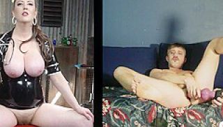 Femdom nurse coerced sub to eat his own cum after analtoying