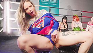 Playtime Cosplay Face Fuck Batman (orgy) With Super Girl