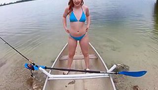 Sean Lawless And Amber Addis - Redhead Beauty Is Horny &amp; Gets Fucked In A Boat In The Middle Of